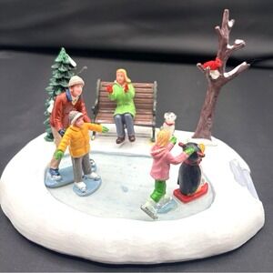 Lemax Beginner Skaters Set Christmas Village Display Table Accent #93424